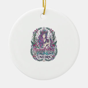 Einhorn-Garten-Hexe Einhorn Bunte Kleidung Grap Keramik Ornament