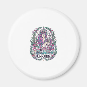 Einhorn-Garten-Hexe Einhorn Bunte Kleidung Grap Magnet