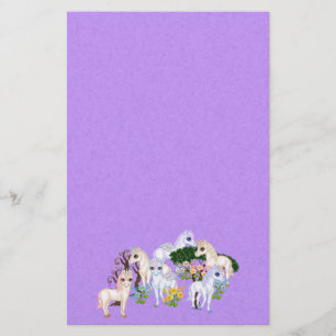 Einhorn-Garten-Pixel-Kunst Briefpapier