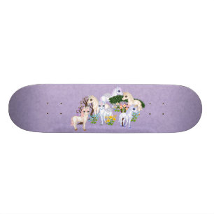 Einhorn-Garten-Pixel-Kunst Skateboard