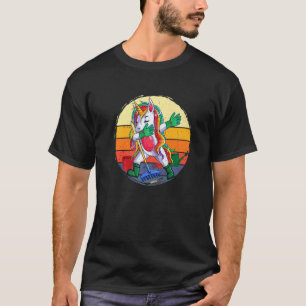 Einhorn-Gärtnern Vintage Süße Mädchen Bekleidung D T-Shirt