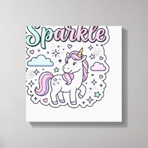 Einhorn, geboren, um Grafikdesign Merch Design zum Leinwanddruck