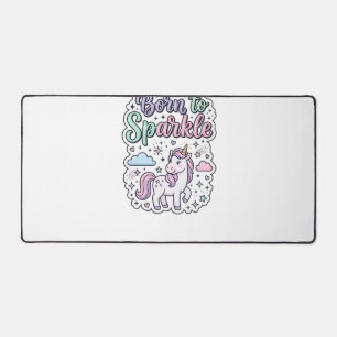 Einhorn, geboren, um Grafikdesign Merch Design zum Schreibtischunterlage