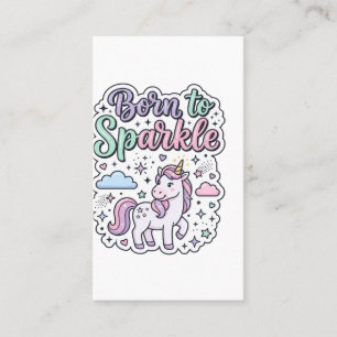 Einhorn, geboren, um Grafikdesign Merch Design zum Visitenkarte