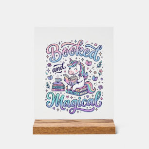 Einhorn Gebucht und Magische Geschenkidee Typograf Acrylschild