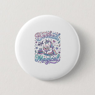 Einhorn Gebucht und Magische Geschenkidee Typograf Button