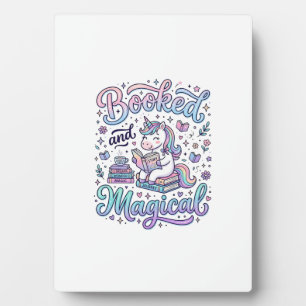 Einhorn Gebucht und Magische Geschenkidee Typograf Fotoplatte