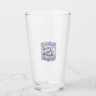 Einhorn Gebucht und Magische Geschenkidee Typograf Glas