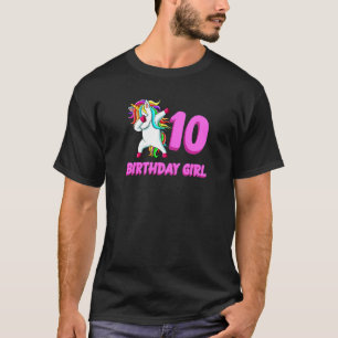 Einhorn Geburtstag 10. Jahr alt U2013 Niedliches E T-Shirt