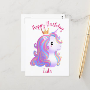 Einhorn Geburtstag Fantasie Postkarte