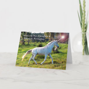 Einhorn, Geburtstag für Oma, Magischer Traum Karte