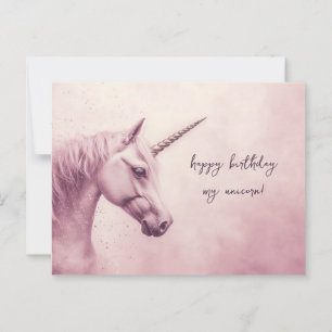 Einhorn Geburtstag Rosa Postkarte