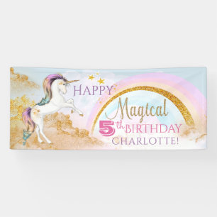 Einhorn-Geburtstagsfeier-Banner Banner