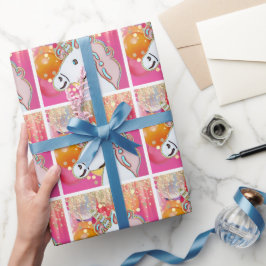 Einhorn Geburtstagsfeier  Geschenkpapier