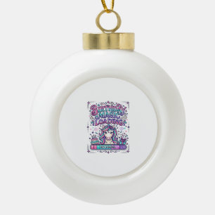 Einhorn Geburtstagsmagie Farbiger Marktplatz Wird  Keramik Kugel-Ornament