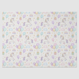 Einhorn Geburtstagsmagie – Pastell-Fantasie-Feier Seidenpapier
