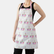 Einhorn-Geburtstagsmuster All-Over-Print-Schürze