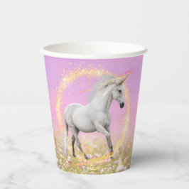 Einhorn Geburtstagsparty Pink und Lavendel Pappbecher