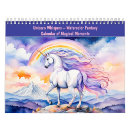Einhorn-Geflüster – Wasserfarben-Fantasie-Kalender Kalender
