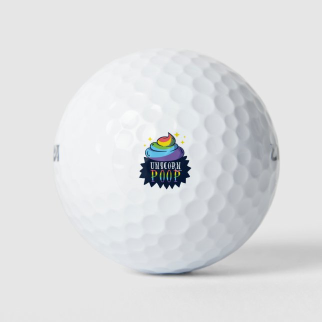 Einhorn Gekackt Golfball (Vorderseite)