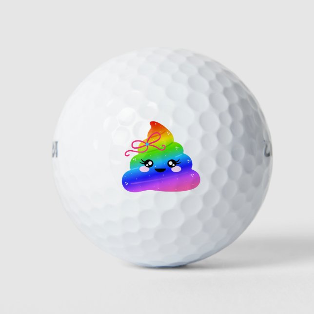 Einhorn Gekackt Golfball (Vorderseite)