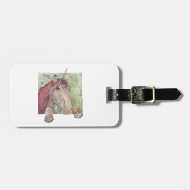 Einhorn Gepäckanhänger (Vorderseite horizontal)