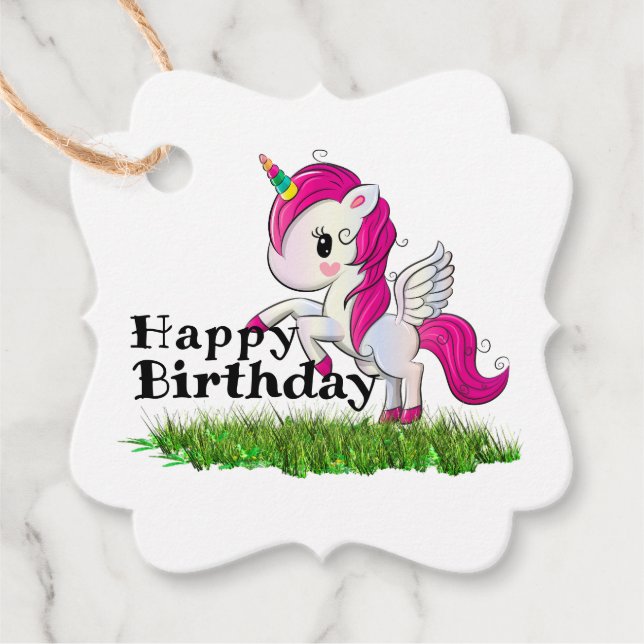 Einhorn Geschenkanhänger (Vorderseite)