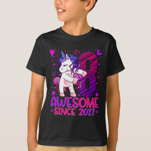 Einhorn-Geschenke für 8-jährige Mädchen zum 8. Geb T-Shirt