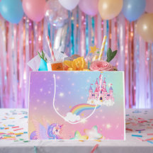 Einhorn Geschenktasche Prinzessin Pastell