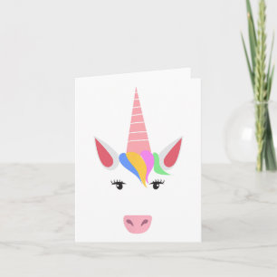 Einhorn-Gesichtsaugen Halloween-Kostüm mit Haar Karte