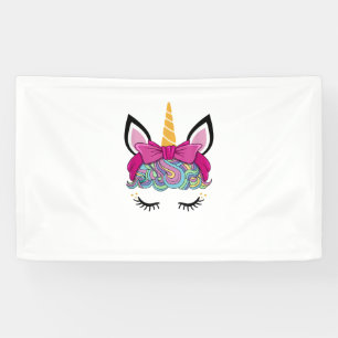 Einhorn-Gesichtskostüm Magisches Geburtstagsgesche Banner