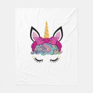 Einhorn-Gesichtskostüm Magisches Geburtstagsgesche Fleecedecke