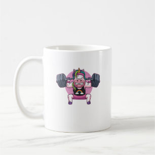 Einhorn-Gewichtheben-Kniebeugen-Fitness-Workout-Tu Kaffeetasse