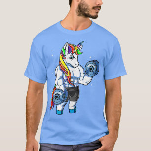 Einhorn-Gewichtheben Rainbow Einhorn Fitnessstud T-Shirt