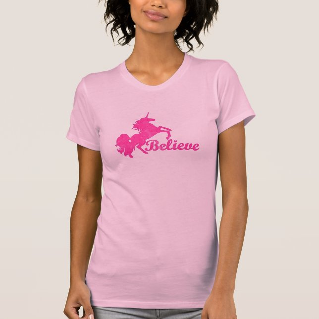 Einhorn, glauben T-Shirt (Vorderseite)