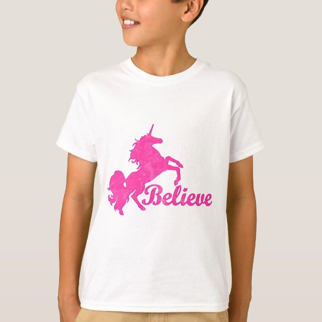 Einhorn, glauben T-Shirt (Vorderseite)