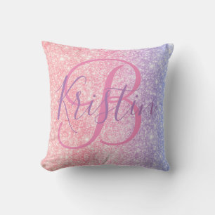 Einhorn Glitter Monogramm Kissen