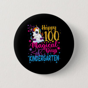 Einhorn glücklich 100 magische Tage des Kindes Button