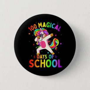 Einhorn glücklich 100. Tag 100 magische Tage der S Button
