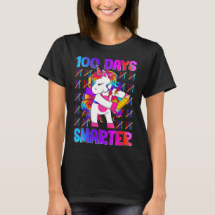 Einhorn glücklich 100 Tage der Schule schlauer hel T-Shirt