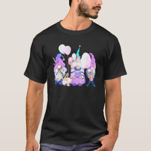 Einhorn Gnome Tomte Skandinavisch Drei Garten Gnom T-Shirt