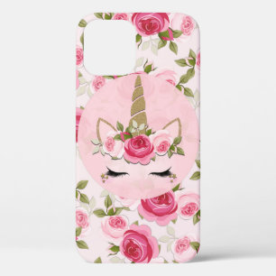 Einhorn Gold Florale Rosen Süß Trendig Case-Mate iPhone Hülle