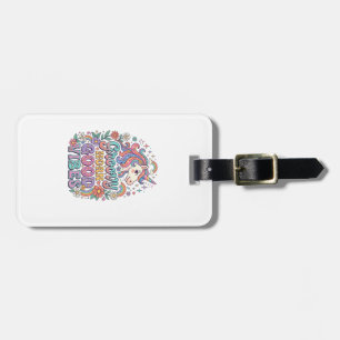 Einhorn Groovy Horn Gute Vibes Charmante POD Kunst Gepäckanhänger