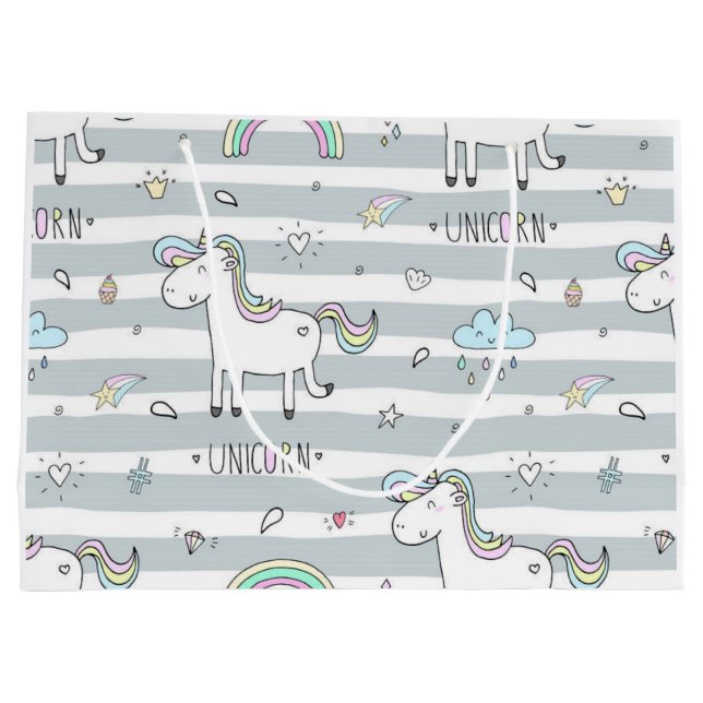 Einhorn Große Geschenktüte (Rückseite)