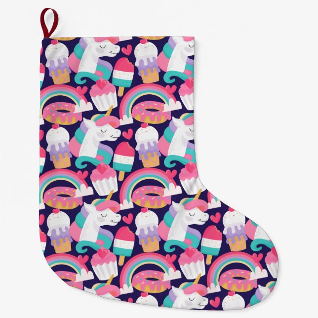 Einhorn Großer Weihnachtsstrumpf (Vorderseite)