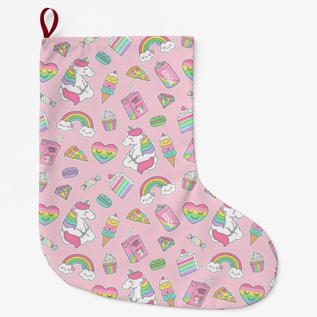 Einhorn Großer Weihnachtsstrumpf (Vorderseite)