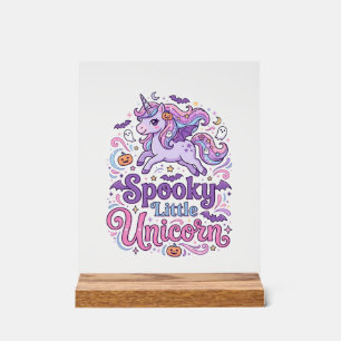 Einhorn Gruseliges Kleines Einhorn Retro-Stil-Shir Acrylschild