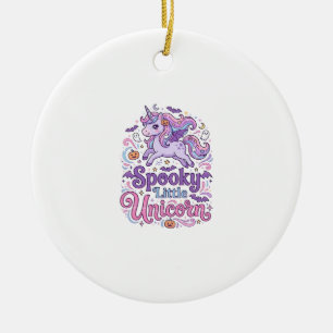 Einhorn Gruseliges Kleines Einhorn Retro-Stil-Shir Keramik Ornament