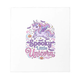 Einhorn Gruseliges kleines Einhorn Retro-Stil-Shir Notizblock