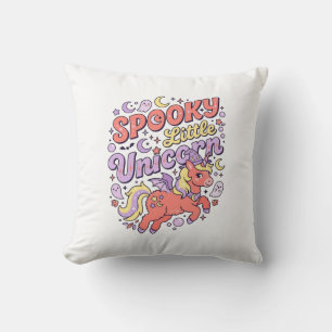 Einhorn Gruseliges kleines Einhorn Whimsical Weiße Kissen